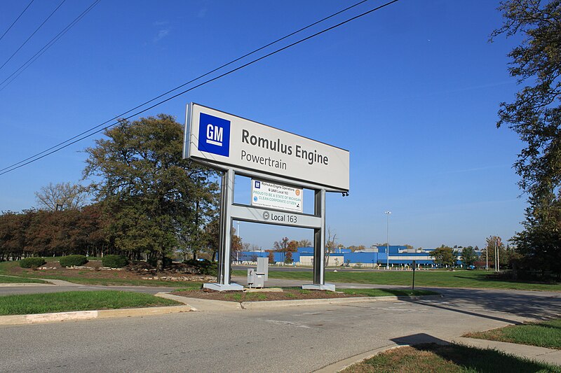 File:General Motors Romulus Engine plant entrance.JPG