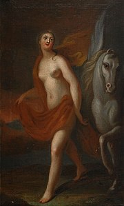 Schröder'in Athena ve Pegasus'u resmettiği tablosu