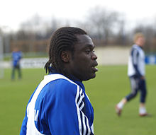 Asamoah training with Schalke 04 in March 2007.