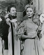 Much Ado About Nothing: Gielgud as Benedick and Margaret Leighton as Beatrice, 1959 Gielgud and Leighton in Much Ado 1959.jpg