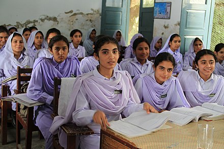 The UK government was committed to getting two million more girls into school in Pakistan by 2015. UK aid helped more than 590,000 girls in Khyber Pakhtunkhwa stay in school by giving them small cash stipends.[6]