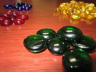 Glass beads are often used as counters Glass Beads 2.JPG