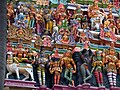 Gopurams of the Madurai Meenakshi Temple, Madurai, Tamil Nadu, India (2009) 17.jpg