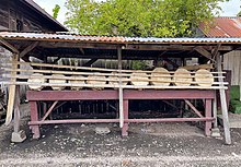 Gordang Sambilan di Bagas Godang Panyabungan Tonga (Batak Mandailing musical instrument) (01).jpg