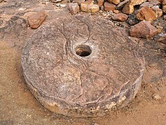 Grinding stone inside the fort