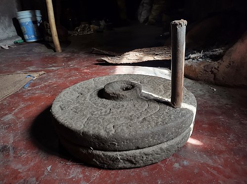 stone tools or quern stones for hand-grinding a wide variety of materials like grains etc., India