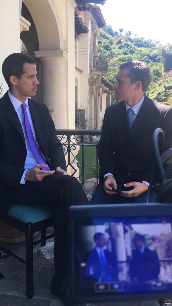 Guaidó in a 1 February 2019 Voice of America interview