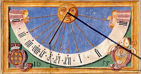 Sundial at the monastery of Gurk cathedral