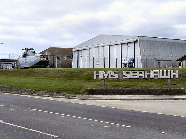 The entrance to RNAS Culdrose (also known as HMS Seahawk) during 2015.