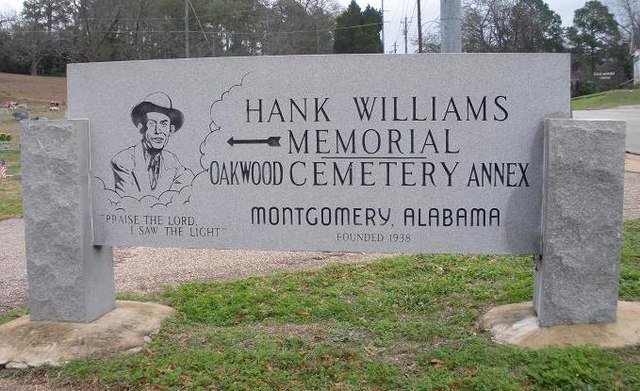 Entrance marker of the Oakwood Annex Cemetery in Montgomery, Alabama