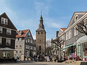 Hattingen, straatzicht1 met Glockenturm foto4 2012-03-27.jpg