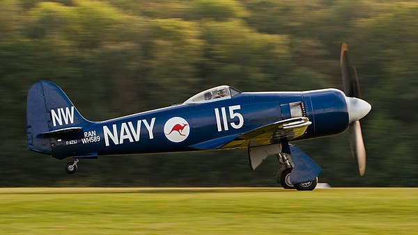 Landing of Hawker Sea Fury FB 10