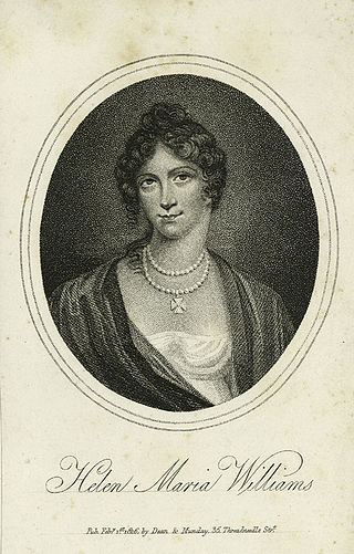 <span class="mw-page-title-main">Helen Maria Williams</span> British novelist, poet and translator