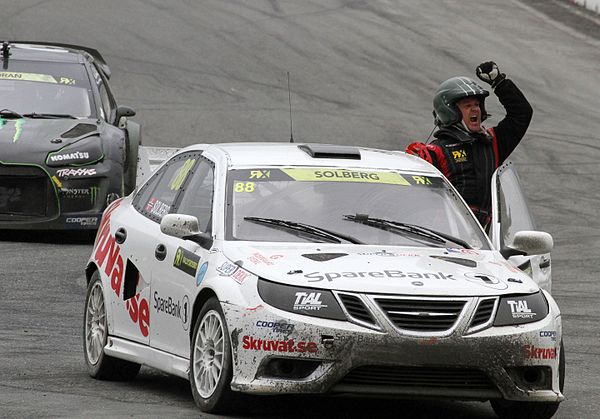 Henning Solberg celebrates having advanced through to the final