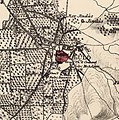 نقشه شهر لد و باغات حومه آن، دهه ۱۸۷۰ میلادی