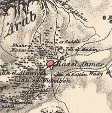 Historical map series for the area of al-Ras al-Ahmar (1870s).jpg