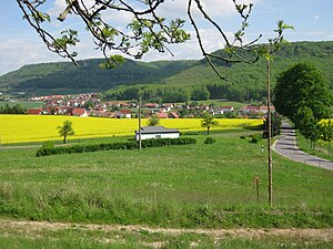 The Ohmberg (left) in the northeast Ohm Mountains