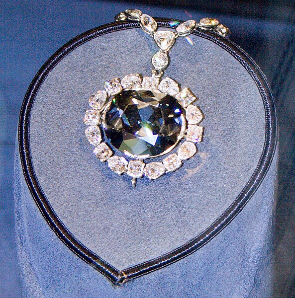 The Hope Diamond in the National Museum of Natural History in Washington, D.C.
