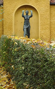 Housing Estate Borstei in Munich - Garden of Silence - Sculpture Alpine Dairywoman