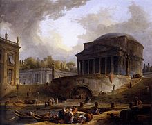 Havnen ved Ripetta, 1766. Maleri fra Roberts tid i Rom. Det skaffede ham en plads i akademiet[1]