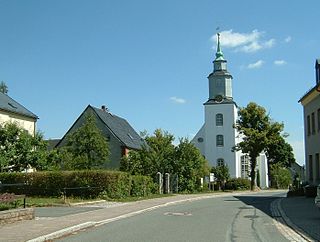 Hundshübel Village of Stützengrün in Saxony, Germany