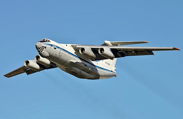 A 1970s Ilyushin-Il-76 airlifter designed for both strategic and tactical military operations