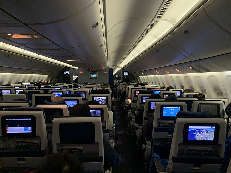 File:In economy class of a KLM Asia Boeing 779 airliner.jpg