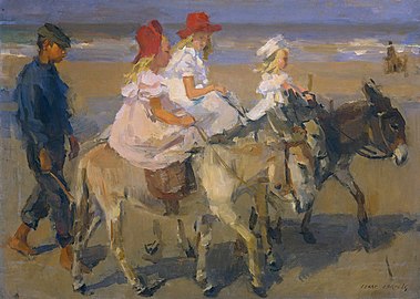 Ezeltje rijden langs het strand, ca. 1890-1901, Rijksmuseum Amsterdam