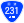 国道231号標識