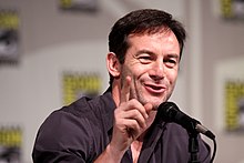 The characters were voiced by British multimedia actors, with the character Lucifel voiced by Jason Isaacs (pictured 2011). Jason Isaacs (5976216289).jpg