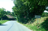 Čeština: Začátek obce Jedlá v okrese Havlíčkův Brod. English: Municipal border sign of the village of Jedlá, Havlíčkův Brod District, Vysočina Region, Czech Republic.