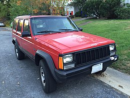 Jeep Cherokee (XJ) 1988–1996 Sport 4-door in red 1of2.jpg