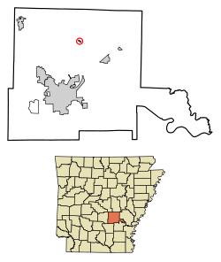 Location of Sherrill in Jefferson County, Arkansas.