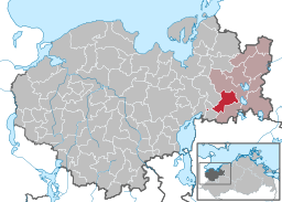 Läget för kommunen Jesendorf i Landkreis Nordwestmecklenburg