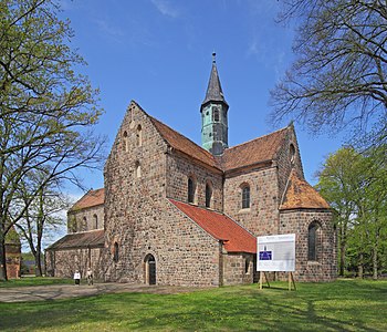 13th-century church of Zinna Abbey in Jüterbog, Brandenburg, Germany.