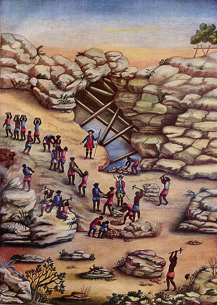 Diamond mining, by Carlos Julião, c. 1770