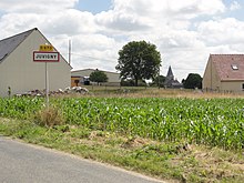 Sinal de limite da cidade de Juvigny (Aisne). JPG