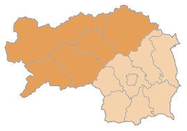 Obersteiermark districts within the state of Styria Karte Aut Stmk OBERSTMK.png