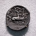 Katane - 405 BC - silver tetradrachm - head of Apollon - charioteer driving quadriga and Nike - Berlin MK AM 18225494