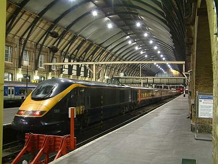 Until December 2005, GNER's White Rose service was operated by Class 373 Regional Eurostar sets, one of which is seen here at London King's Cross