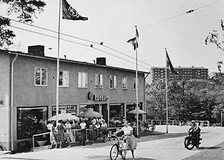 Ombyggd till självbetjäningsbutik, 1950-tal.