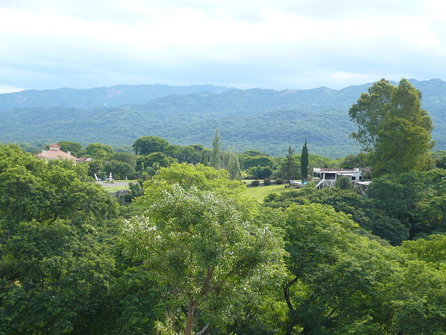 View of the La Caldera Valley and the town of La Caldera.