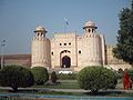 The Alamgiri Gate built in 1673, is the main entrance to the Lahore Fort