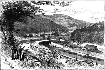 Mauch Chunk, depicted in an 1880 engraving