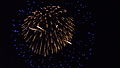 The fireworks display at South Street, during Lewes Bonfire 2013, held in Lewes, East Sussex.