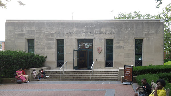 National Park Service building on Liberty Island