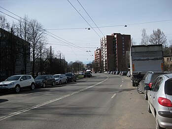 Вид на перекрёсток с ул. Цемента