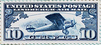 10c του 1927, Λίντμπεργκ, ΗΠΑ