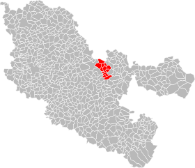 Locatie van de gemeente Freyming-Merlebach