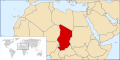 Situation du Tchad Location map of Chad خريطة موقع تشاد
